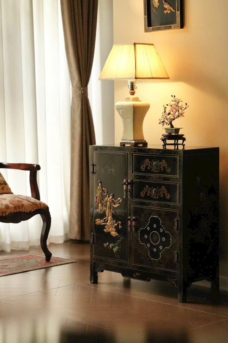 Tủ trang trí “Tiên Nữ Phi Thiên” Đôn Hoàng